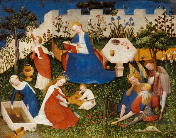 Main Product Photo of The Little Garden of Paradise  Painting by Upper Rhenish Master