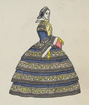 Biedermeier Fashion 1 by Urban Janke Oil Painting