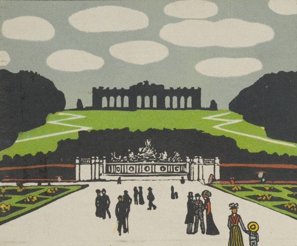 Wien; Aus Schonbrunn  by Urban Janke - Hand-Painted Oil Painting Reproduction