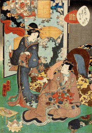 Hanachirusato by Utagawa Kunisada II Oil Painting