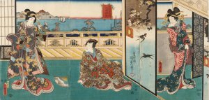 Returning Sails from Yabase by Utagawa Kunisada II Oil Painting