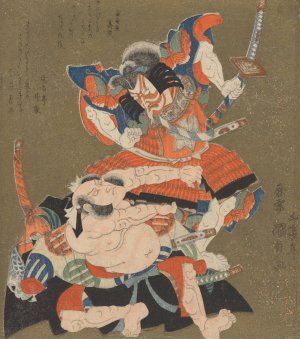 A Duel; Two Warriors by Utagawa Kunisada (Toyokuni III) Oil Painting