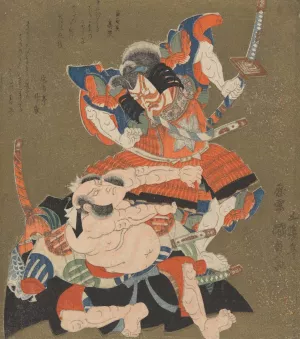 A Duel; Two Warriors by Utagawa Kunisada (Toyokuni III) Oil Painting
