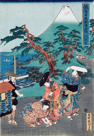 Act VIII; Konami's Bridal Procession. by Utagawa Kunisada (Toyokuni III) Oil Painting