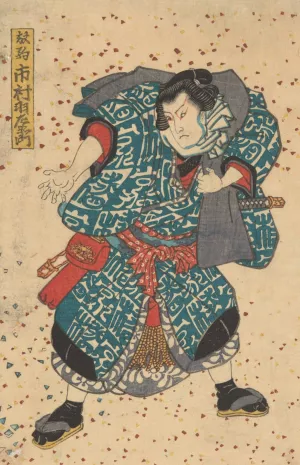 Actor Ichimura Buzaemon by Utagawa Kunisada (Toyokuni III) Oil Painting