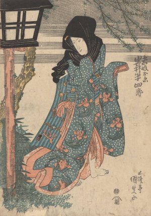 Actor Iwai Hanshiro in the Role of Oito by Utagawa Kunisada (Toyokuni III) Oil Painting