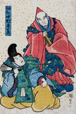 High-ranking Monk, Yasuhide Playing the Role of Nakamura Utaemon by Utagawa Kunisada (Toyokuni III) Oil Painting