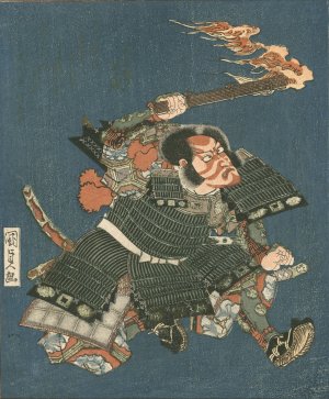Ichikawa Danjuro VII as I no Hayata by Utagawa Kunisada (Toyokuni III) Oil Painting