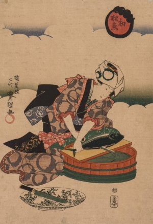 Preparing Bonita by Utagawa Kunisada (Toyokuni III) Oil Painting