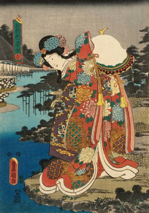 Red by Utagawa Kunisada (Toyokuni III) Oil Painting