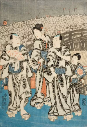 Summer Celebration in Edo by Utagawa Kunisada (Toyokuni III) Oil Painting