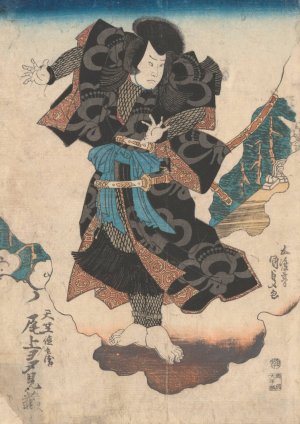 The Actor Onoe Tamizo in the Role of Tenjuku Tokubei by Utagawa Kunisada (Toyokuni III) Oil Painting