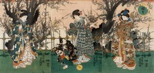 The First Lunar Month by Utagawa Kunisada (Toyokuni III) Oil Painting