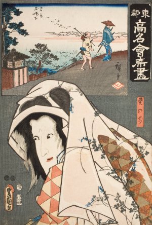 The Futabatei Restaurant; Actor Ichikawa Shinsha I as Aoi no mae by Utagawa Kunisada (Toyokuni III) Oil Painting