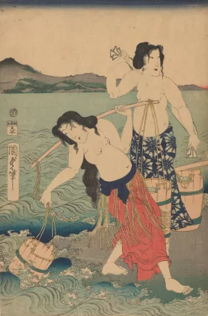 The Salt Women by Utagawa Kunisada (Toyokuni III) Oil Painting