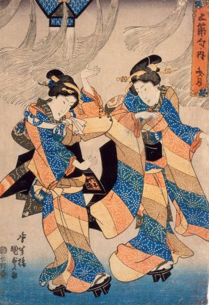 The Seventh Month by Utagawa Kunisada (Toyokuni III) Oil Painting