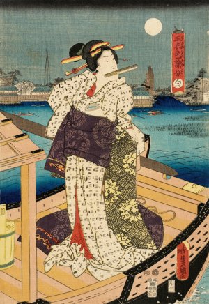 White by Utagawa Kunisada (Toyokuni III) Oil Painting
