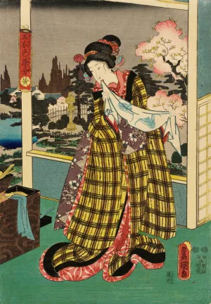 Yellow by Utagawa Kunisada (Toyokuni III) Oil Painting