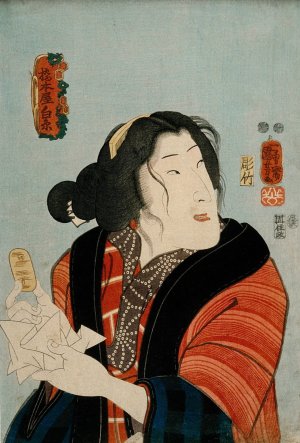 Bando Shuka as Hashimotoya Shiraito by Utagawa Kuniyoshi Oil Painting