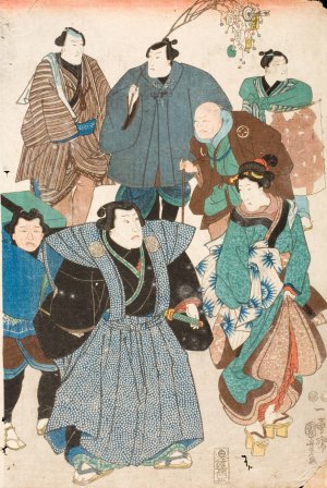 Celebrating Spring by Utagawa Kuniyoshi Oil Painting