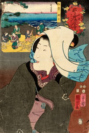 Dried Abalone from Hoki by Utagawa Kuniyoshi Oil Painting