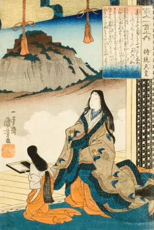 Empress Jito Tenno by Utagawa Kuniyoshi Oil Painting