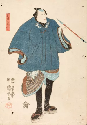Ichikawa Danjuro VIII in the role of Ebizako no Ju by Utagawa Kuniyoshi Oil Painting