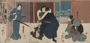 Igami no gonta gonta nyobo kosen shume kokingo by Utagawa Kuniyoshi Oil Painting