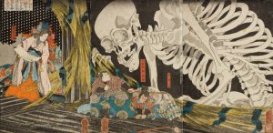 In the Ruined Palace at Soma, Masakado's Daughter Takiyasha Uses Sorcery to Gather Allies by Utagawa Kuniyoshi Oil Painting
