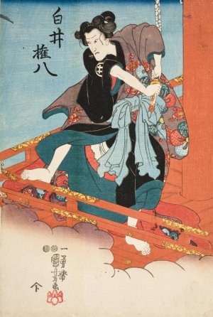 Iwai Hanshiro V in the Role of Shirai Gonpachi by Utagawa Kuniyoshi Oil Painting