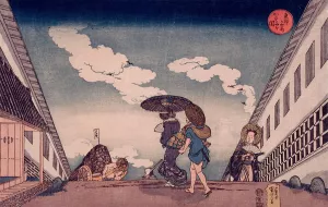 Kasumigaseki by Utagawa Kuniyoshi Oil Painting