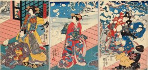 Snow by Utagawa Kuniyoshi Oil Painting