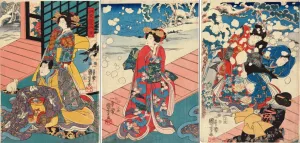 Snow by Utagawa Kuniyoshi Oil Painting