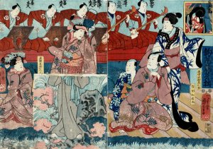 Tsurishinobu mebae no futsuzuka by Utagawa Kuniyoshi Oil Painting