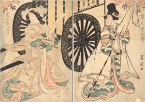 Woman and Man by Utagawa Toyohiro Oil Painting