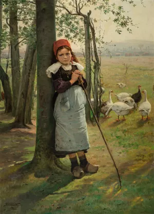 Goose Girl by Vaclav Brozik Oil Painting