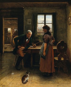 The Last Penny by Vaclav Brozik Oil Painting