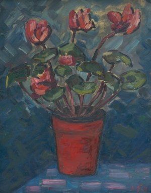 Still Life with Flowers by Vaclav Spala Oil Painting