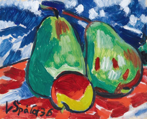 Two Apples And A Pear  by Vaclav Spala - Hand-Painted Oil Painting Reproduction