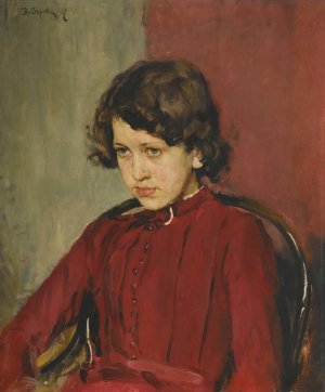 Portrait Of Praskovia Anatolievna Mamontova by Valentin Alexandrovich Serov Oil Painting