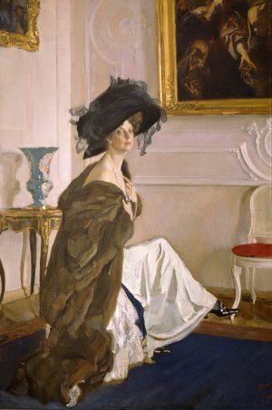 Portrait of Princess Olga Orlova by Valentin Alexandrovich Serov Oil Painting