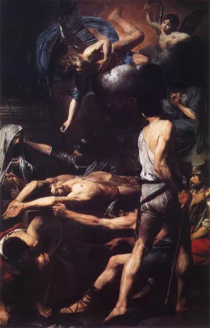 Martyrdom of St Processus and St Martinian painting by Valentin De Boulogne