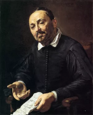 Portrait of Raffaello Menicucci by Valentin De Boulogne - Oil Painting Reproduction