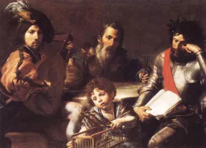 The Four Ages of Man by Valentin De Boulogne - Oil Painting Reproduction