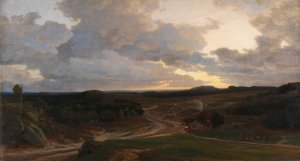 Abendstimmung in der Heide by Valentin Ruths Oil Painting