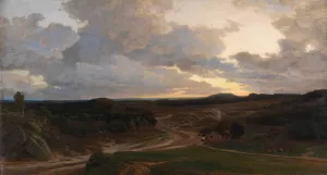 Abendstimmung in der Heide by Valentin Ruths Oil Painting