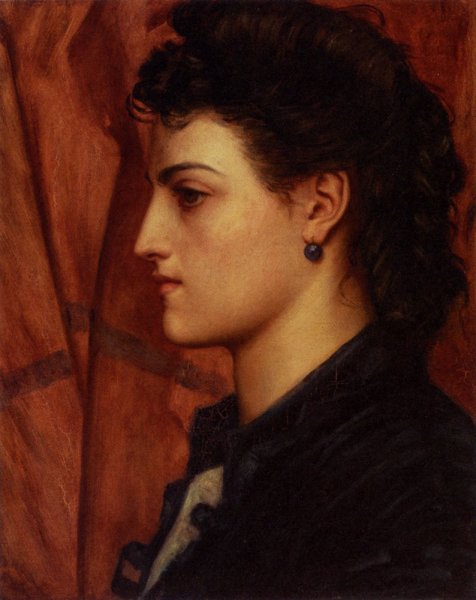 Head Of An Italian Girl by Valentine Cameron Prinsep - Hand-Painted Oil Painting Reproduction