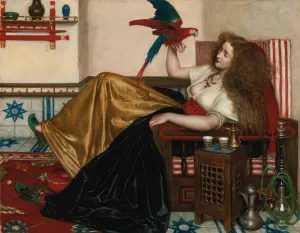 The Legend Of The Parrot by Valentine Cameron Prinsep Oil Painting