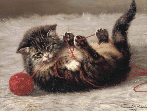 Main Product Photo of Cat's cradle  Painting by Valentine Thomas Garland