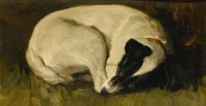Dog-Tired by Valentine Thomas Garland Oil Painting